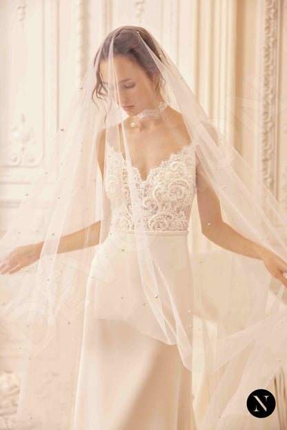 Lucy Open back Trumpet/Mermaid Straps Wedding Dress 4