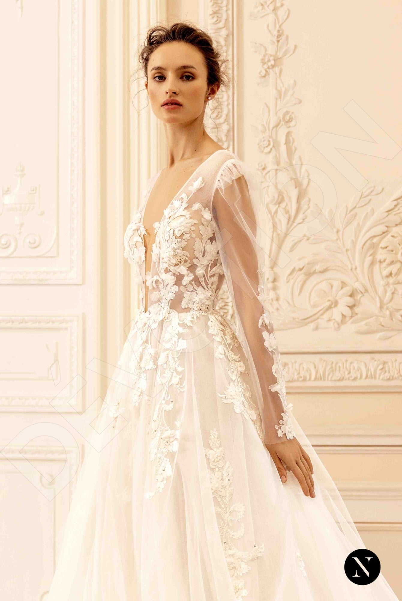 Mandys Open back A-line Long sleeve Wedding Dress 6