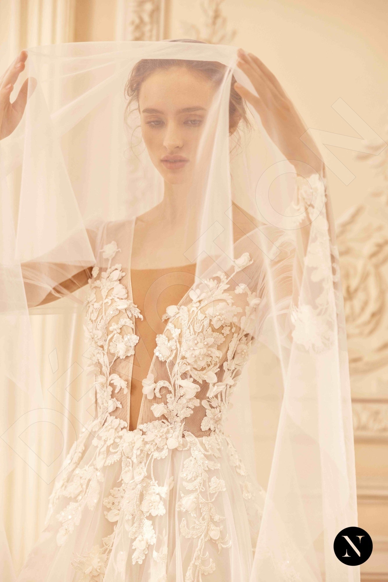 Mandys Open back A-line Long sleeve Wedding Dress 4