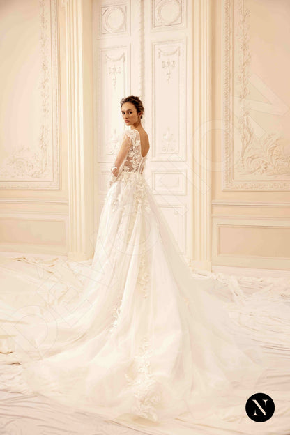 Mandys Open back A-line Long sleeve Wedding Dress 8