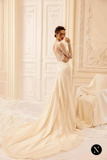 Nava Full back Trumpet/Mermaid Long sleeve Wedding Dress 6