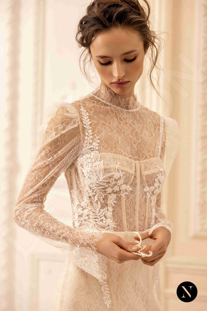 Nava Full back Trumpet/Mermaid Long sleeve Wedding Dress 2