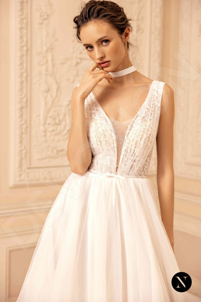 Sandra Open back A-line Sleeveless Wedding Dress 2