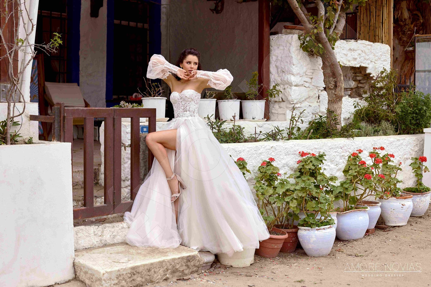 Cameron Open back A-line Strapless Wedding Dress 7