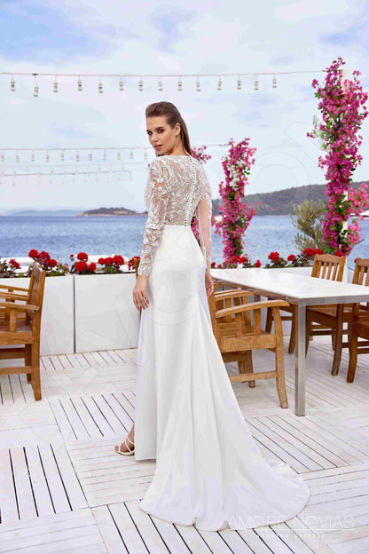 Spencer Full back A-line Long sleeve Wedding Dress 7