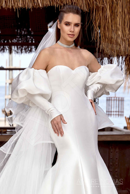 Steph Open back Trumpet/Mermaid Strapless Wedding Dress 3