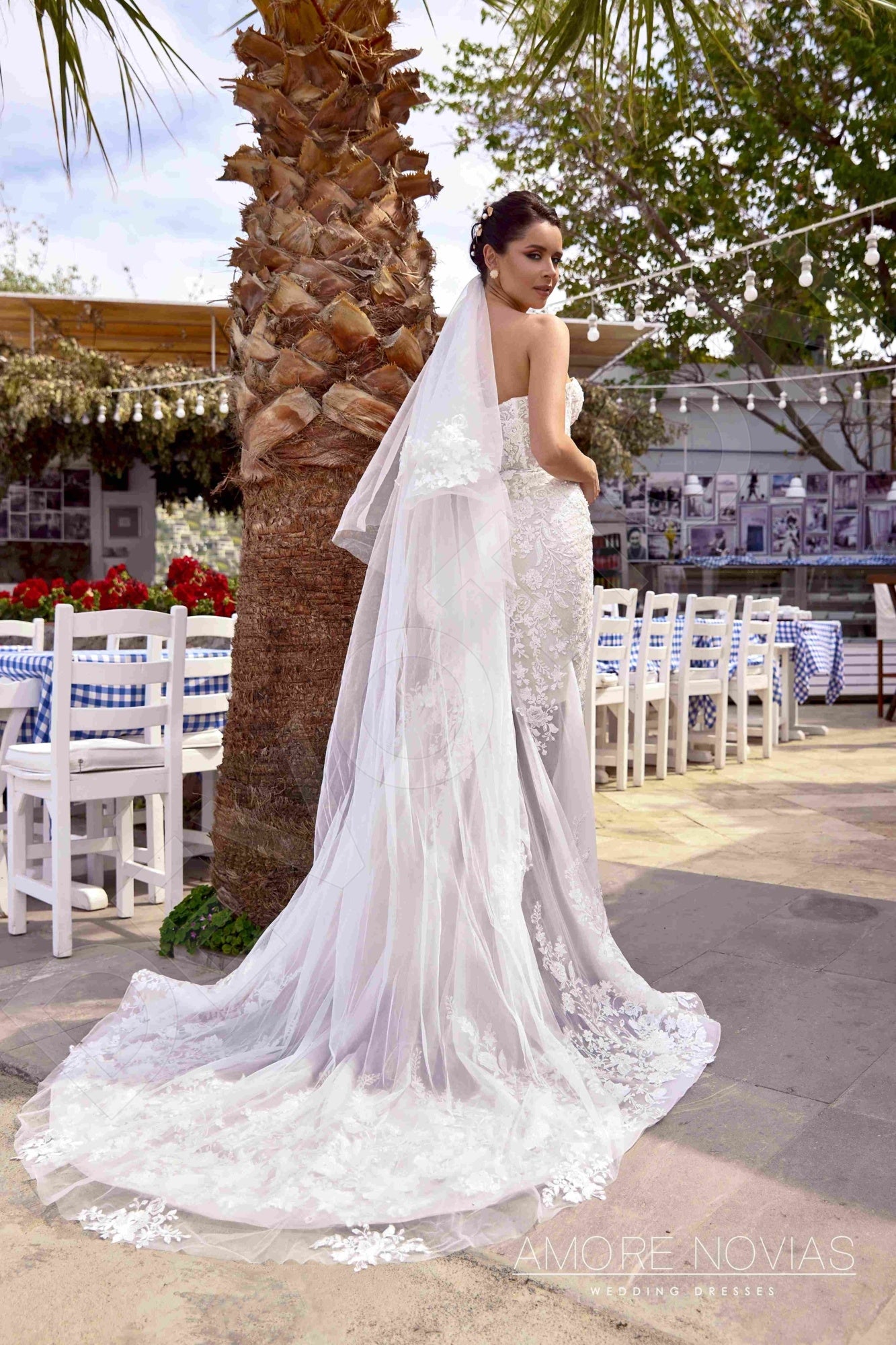 Lou Trumpet/Mermaid Sweetheart Milk Nude Wedding dress