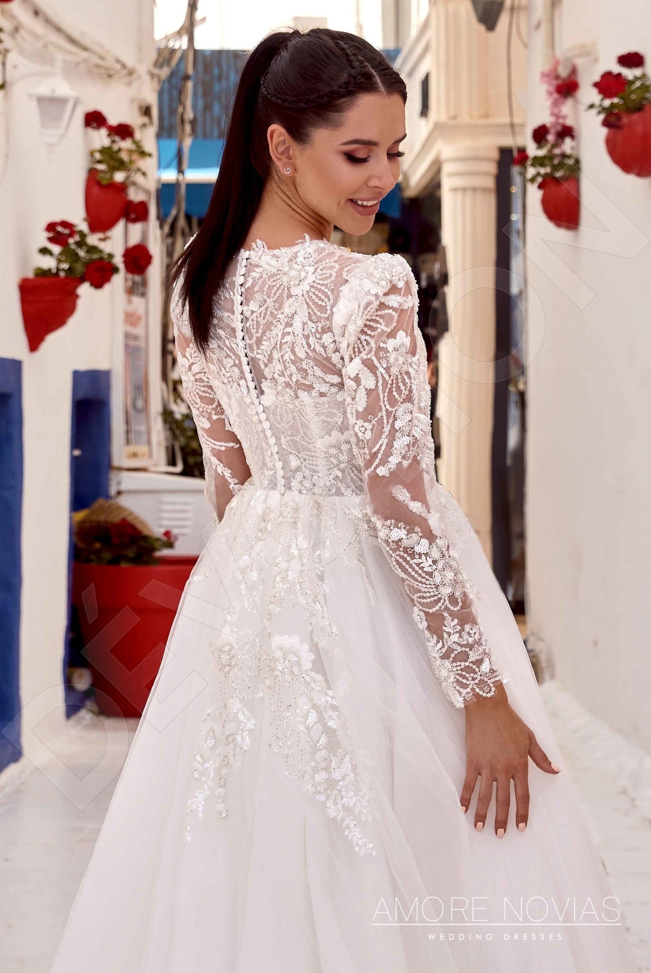 Lace Ball Gown Jewel Long Sleeve Wedding Dress Lace Ball Gown Jewel Long Sleeve Wedding Dress