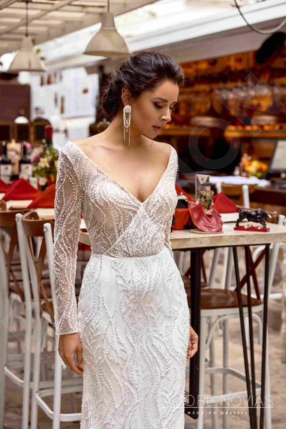 Jackie Open back Trumpet/Mermaid Long sleeve Wedding Dress 2