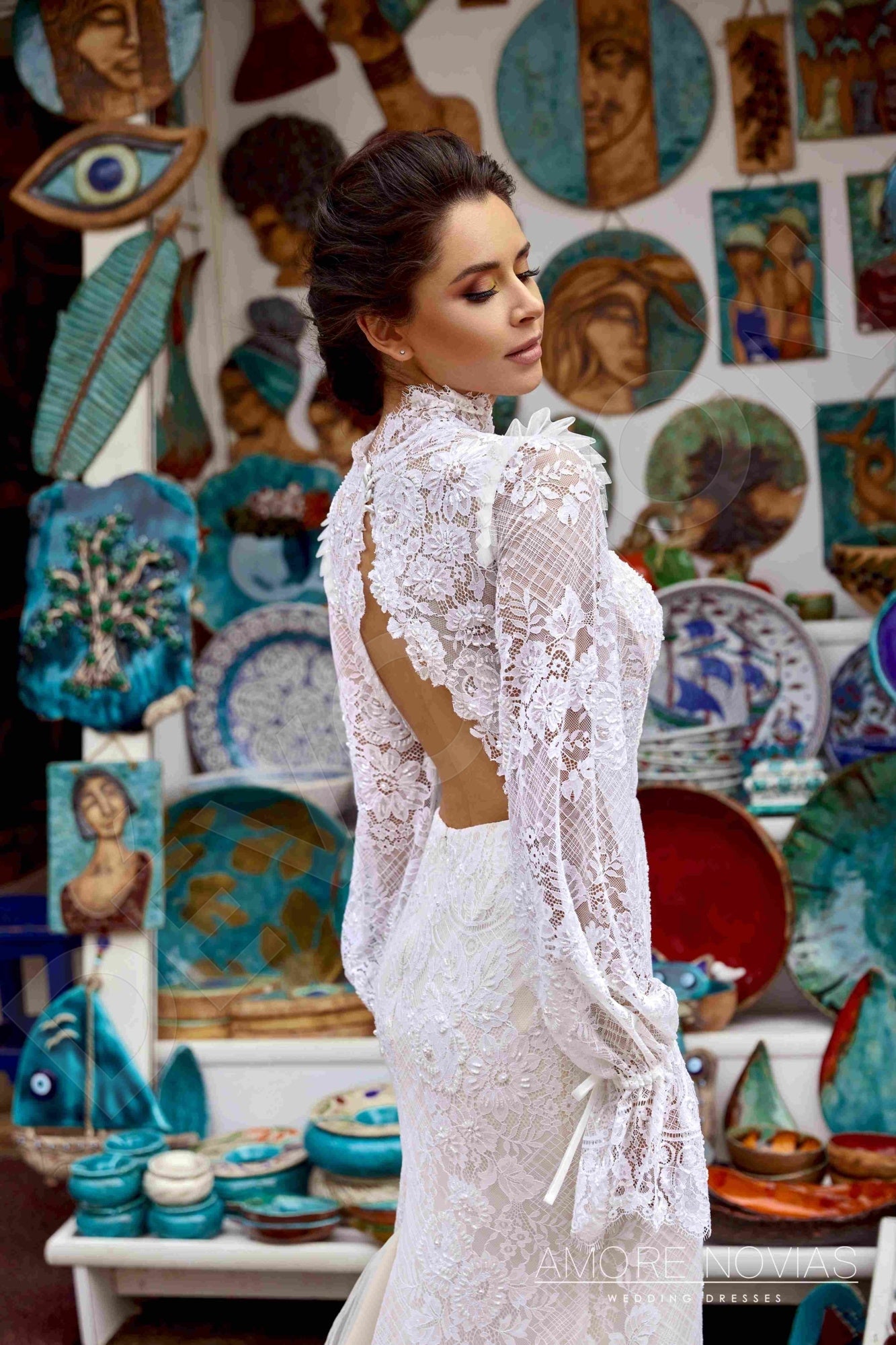Alana Open back Trumpet/Mermaid Long sleeve Wedding Dress 7
