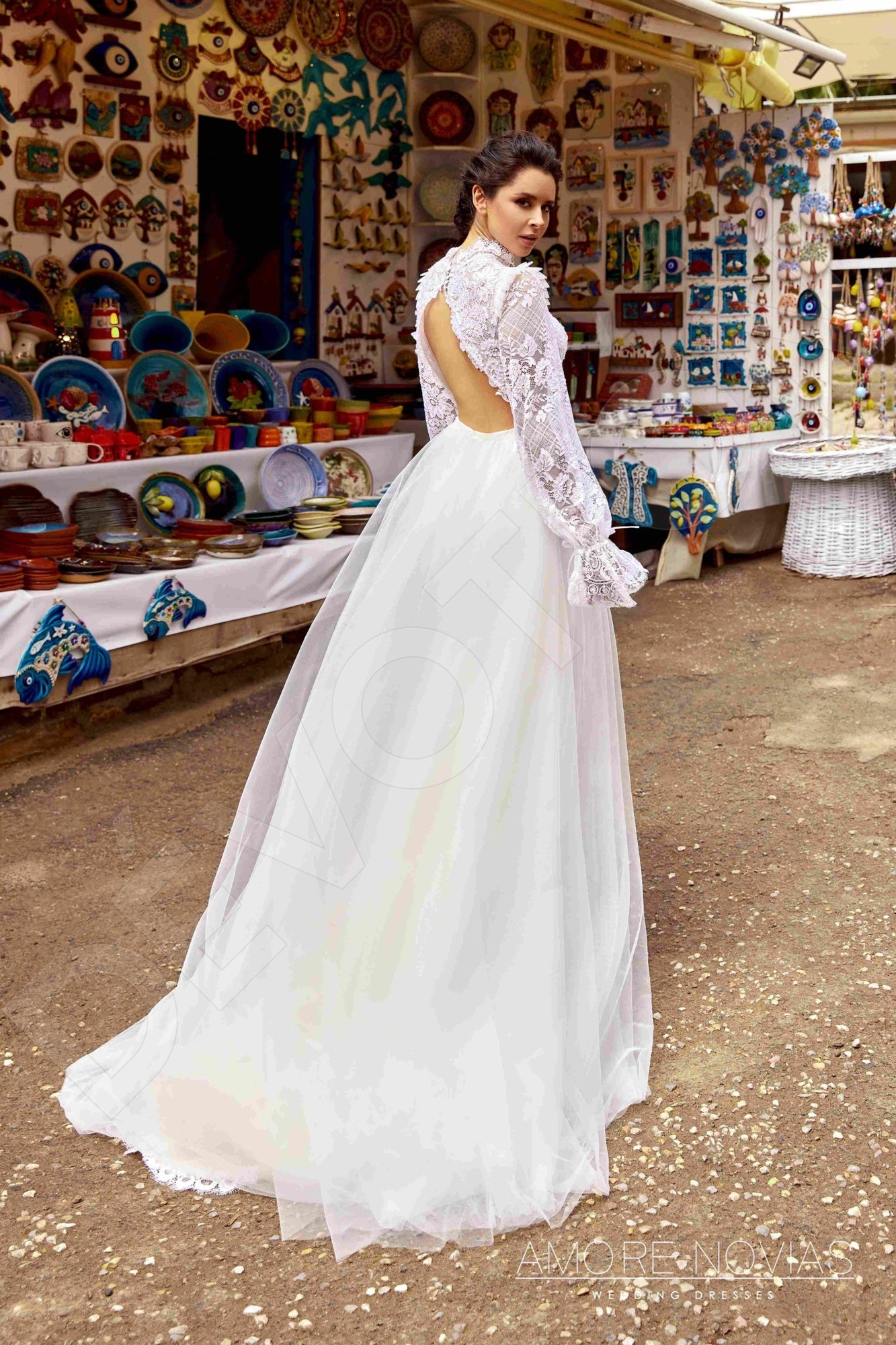 Alana Open back Trumpet/Mermaid Long sleeve Wedding Dress 9