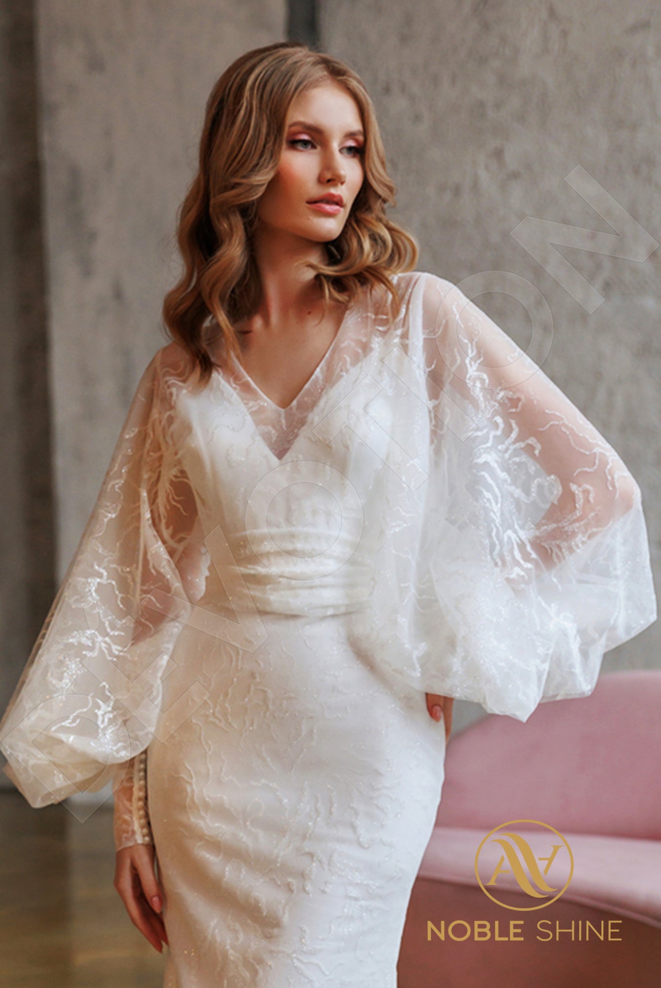 Biddi Full back Trumpet/Mermaid Long sleeve Wedding Dress 5