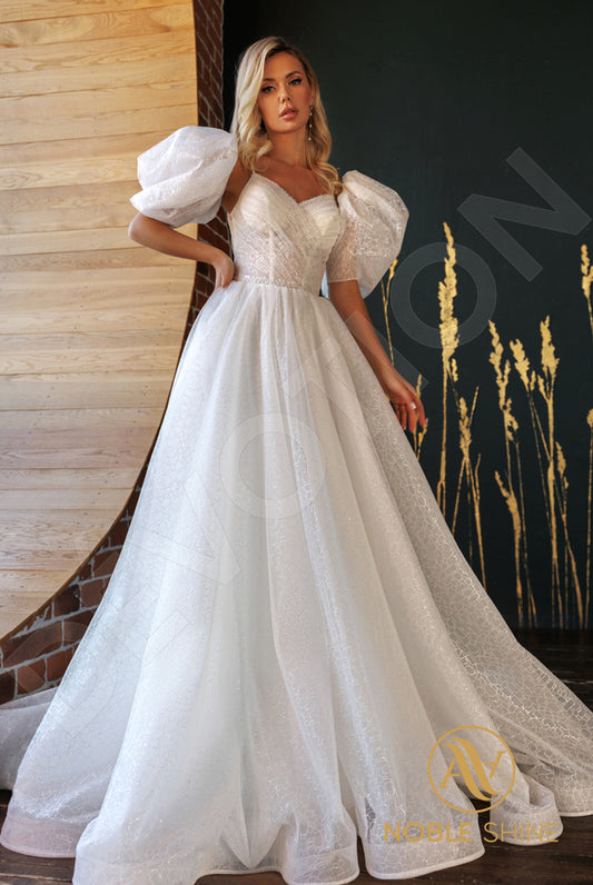 Nuala A-line Sweetheart Milk Wedding dress