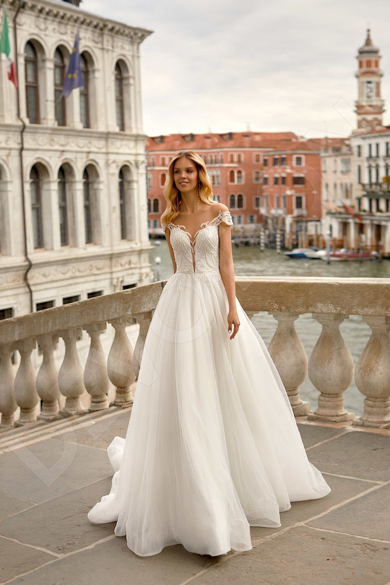 Deni A-line Illusion Ivory Wedding dress 7