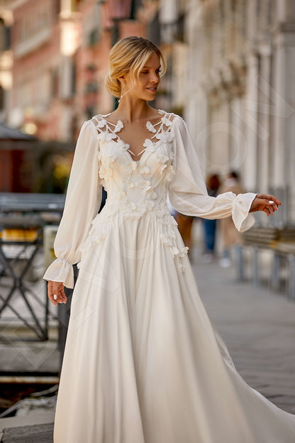 Paulie A-line Illusion Ivory Wedding dress 2