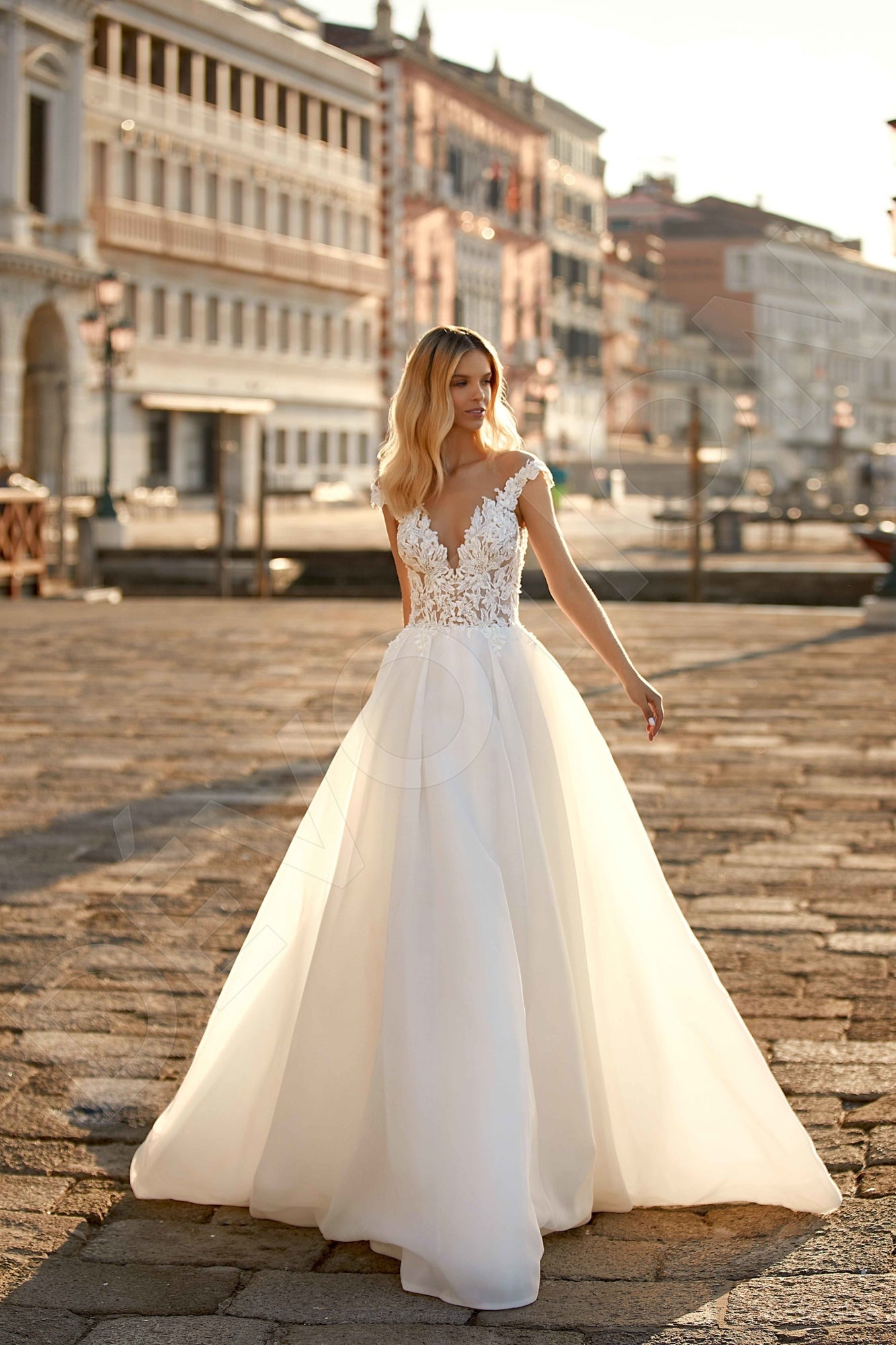 Sarina A-line Illusion Ivory Wedding dress 7