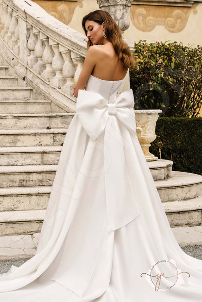 Agna A-line Sweetheart Milk Wedding dress