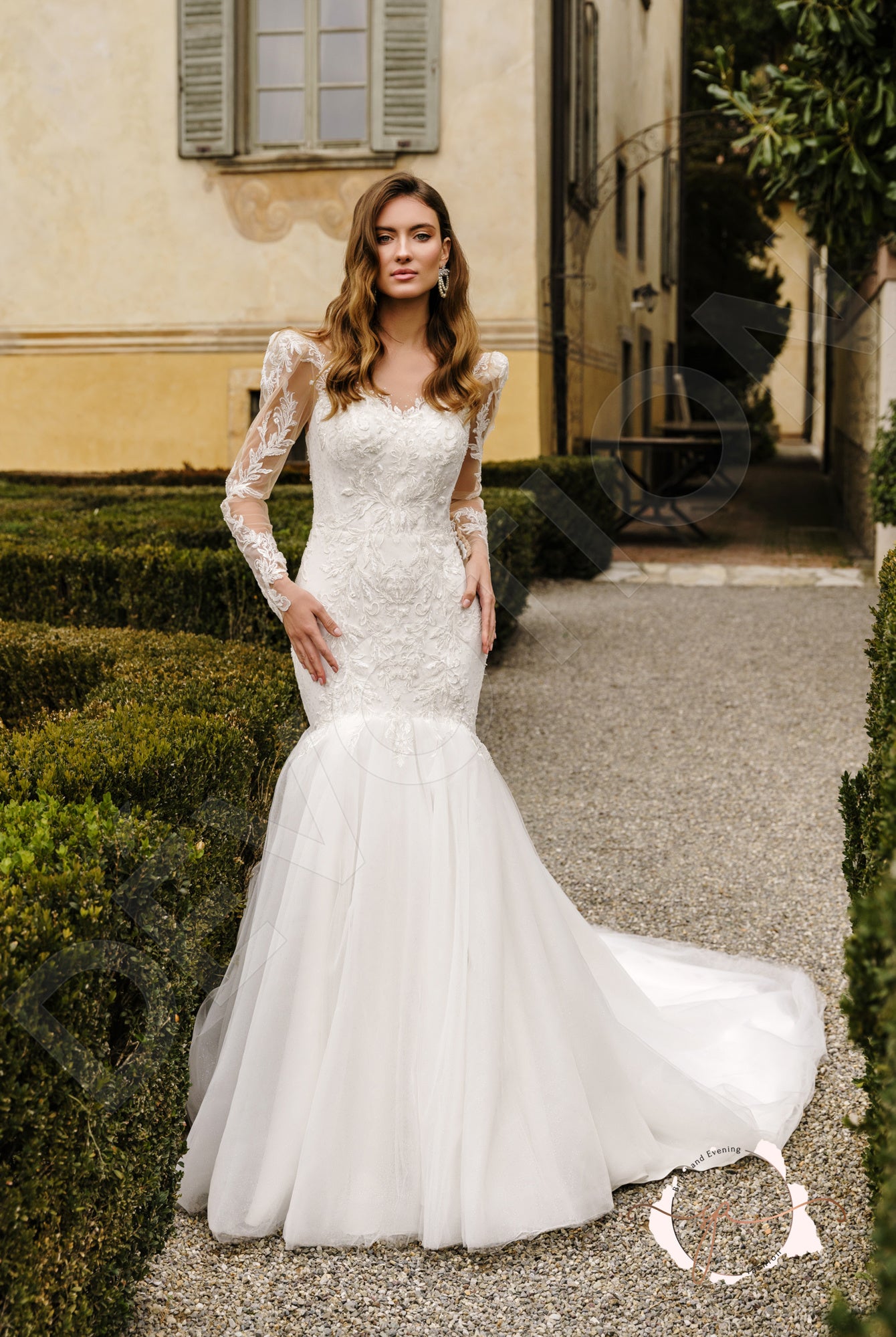 Ayrin Trumpet/Mermaid Illusion Milk Wedding dress