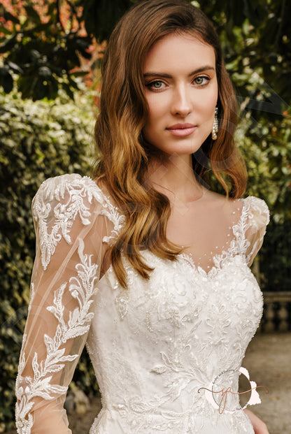 Ayrin Trumpet/Mermaid Illusion Milk Wedding dress