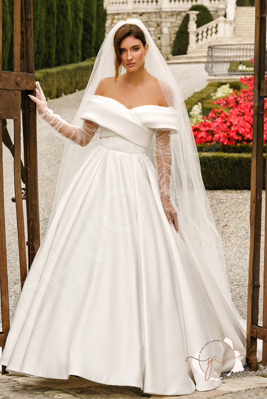 Aoif A-line Sweetheart Milk Wedding dress