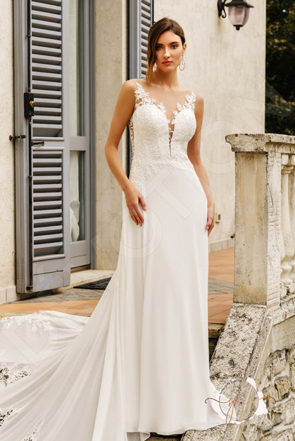 Beibhinn A-line Illusion Milk Wedding dress