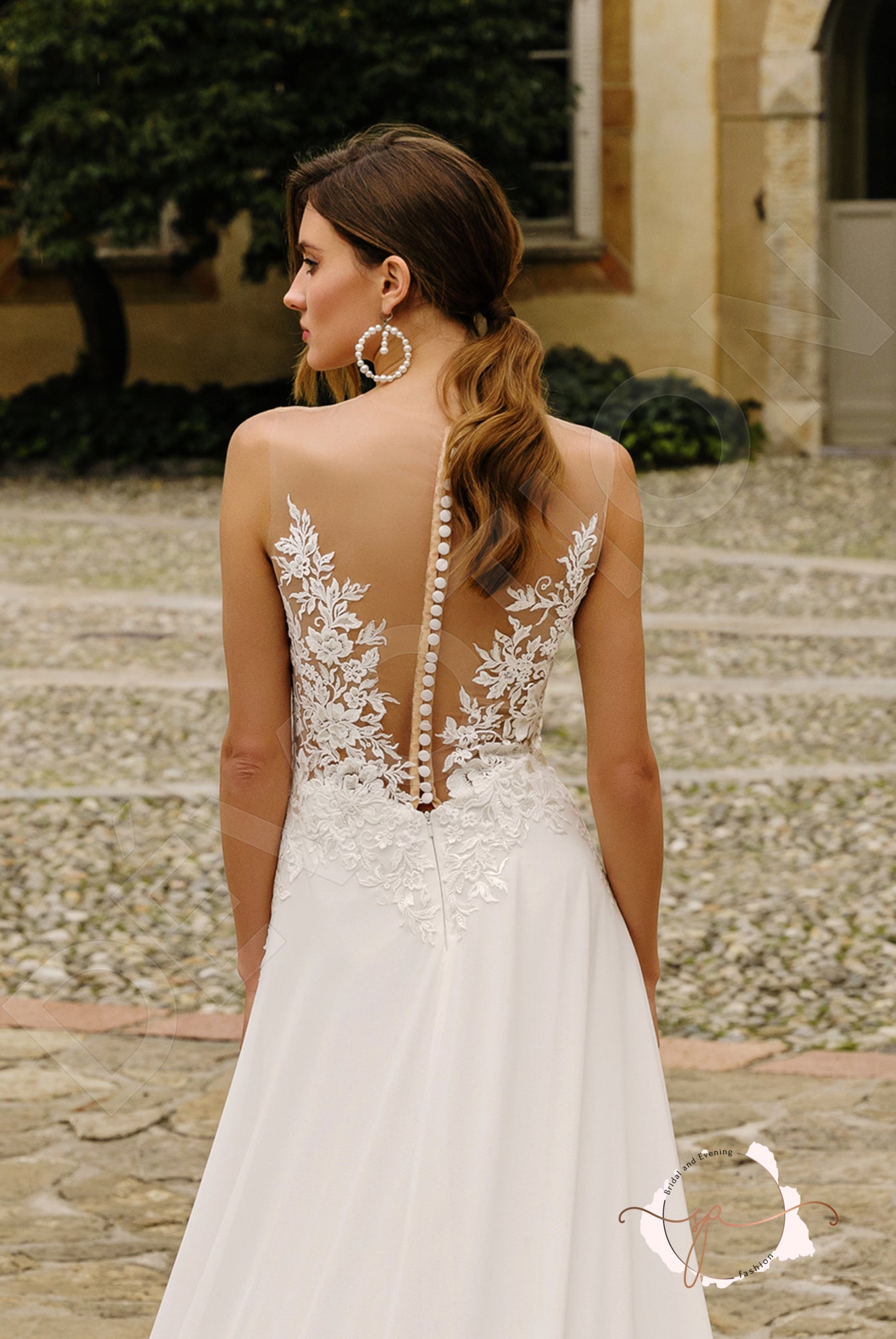 Beibhinn A-line Illusion Milk Wedding dress