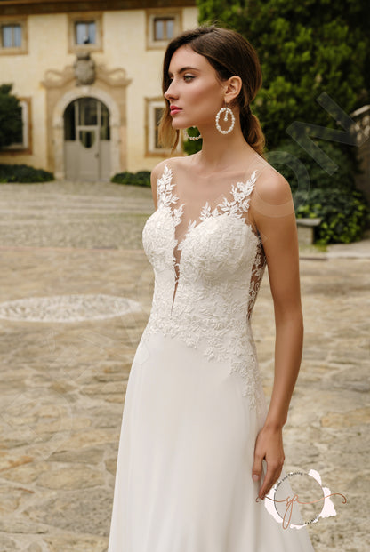 Beibhinn A-line Illusion Milk Wedding dress