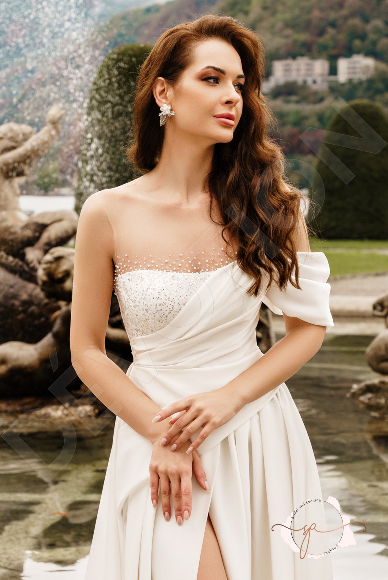 Brayd A-line Illusion Milk Wedding dress