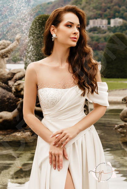 Brayd A-line Illusion Milk Wedding dress