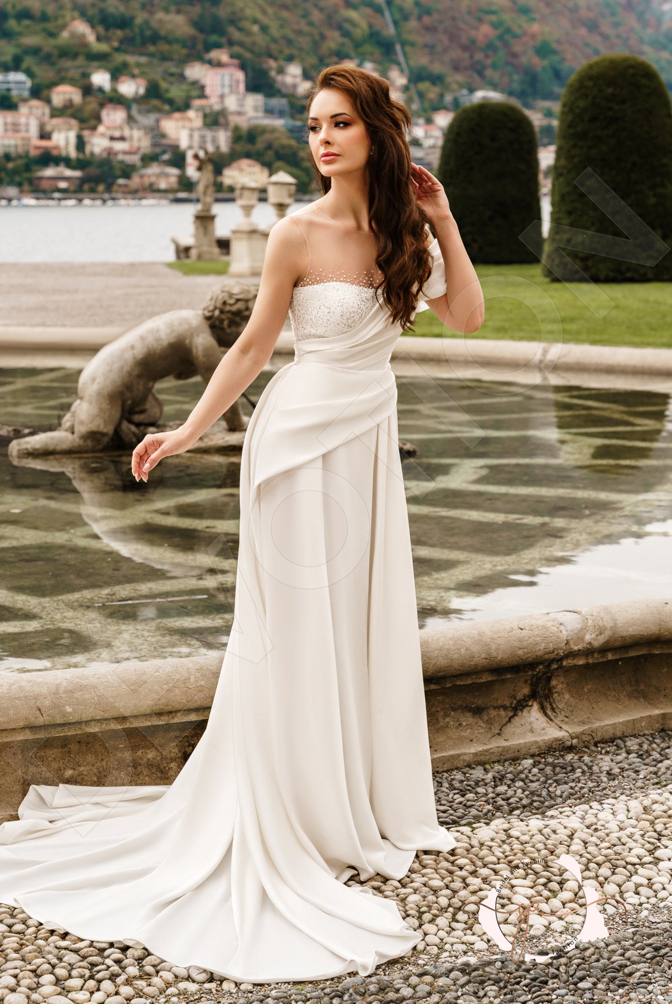 Brayd A-line Illusion Milk Wedding dress