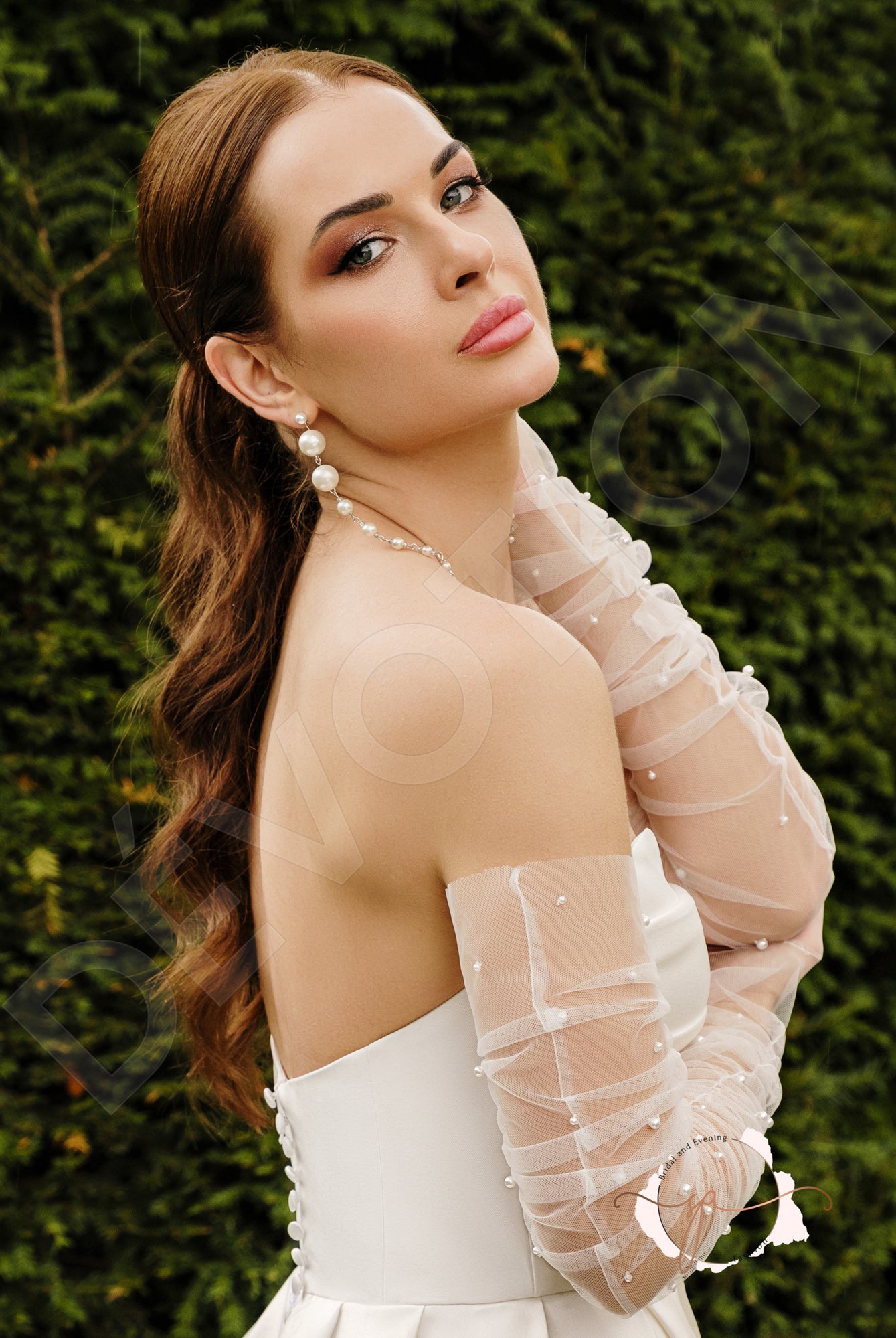 Greynn A-line Sweetheart Milk Wedding dress