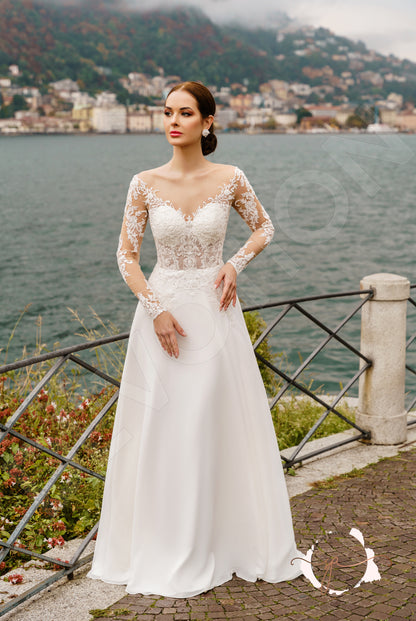 Bronag A-line Illusion Milk Wedding dress