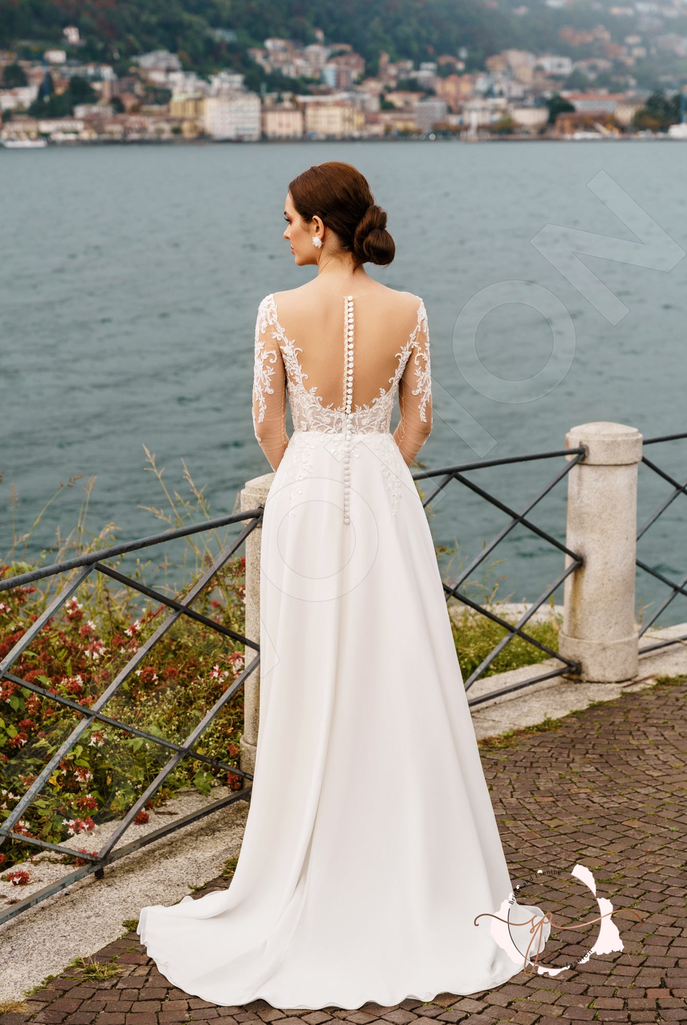 Bronag A-line Illusion Milk Wedding dress