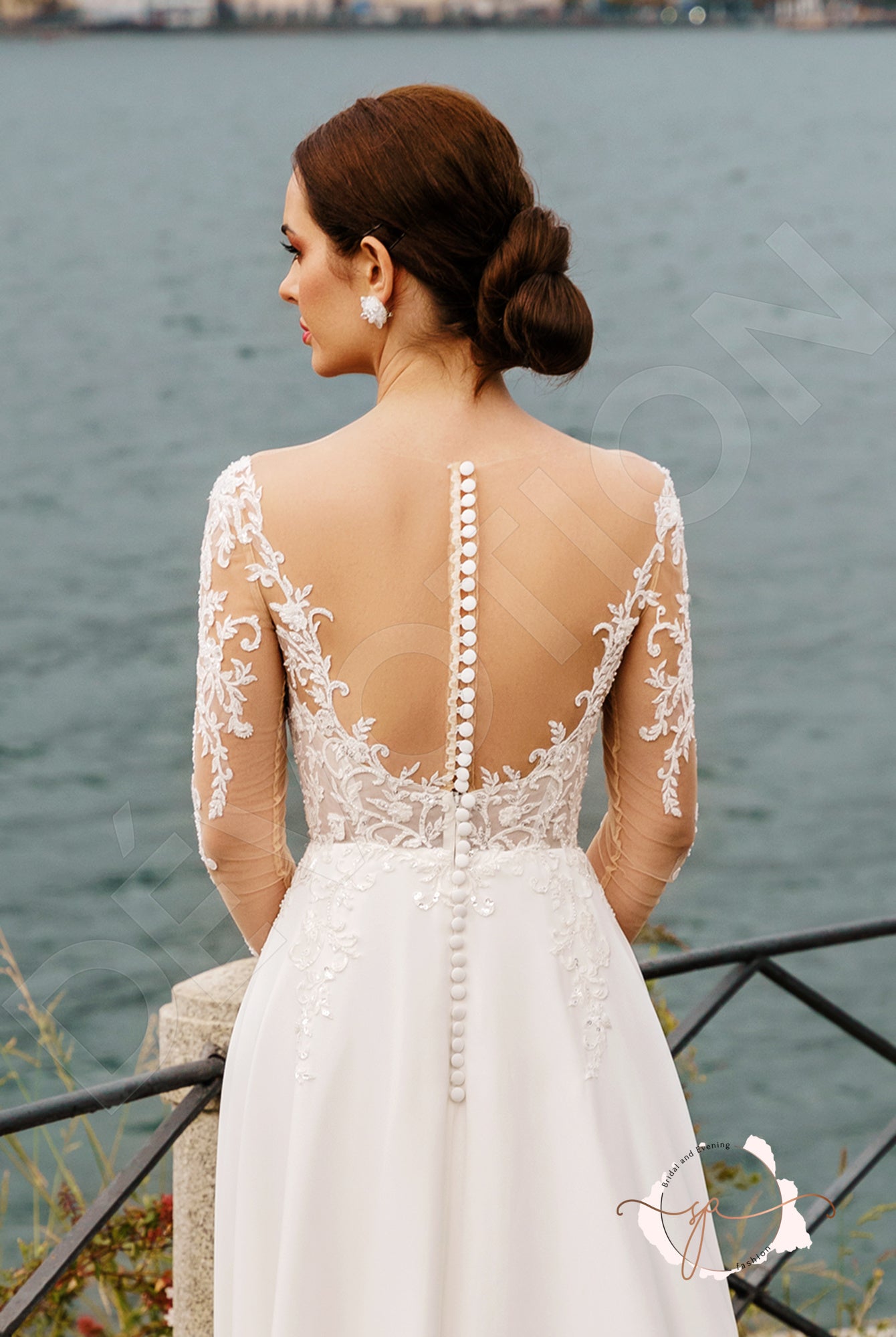 Bronag A-line Illusion Milk Wedding dress