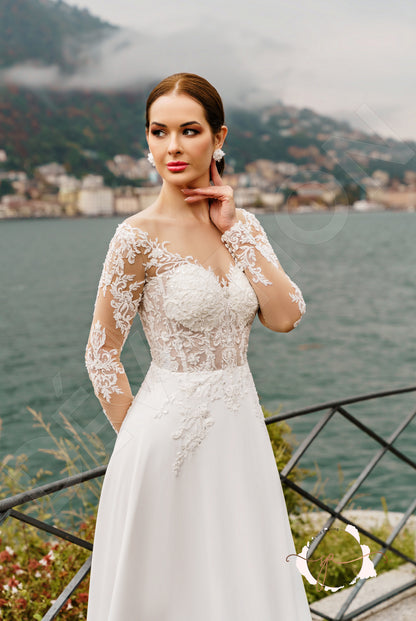 Bronag A-line Illusion Milk Wedding dress