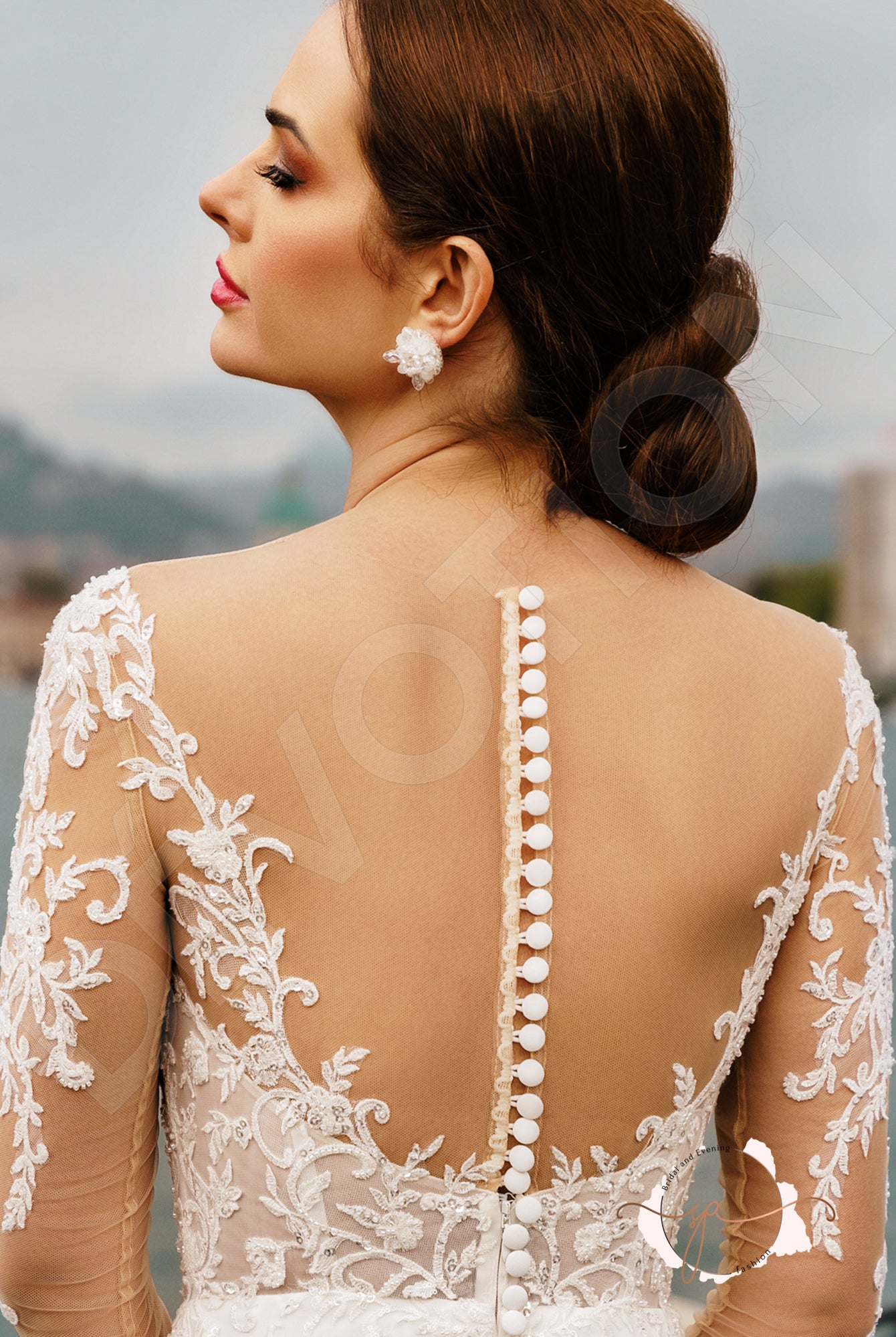 Bronag A-line Illusion Milk Wedding dress