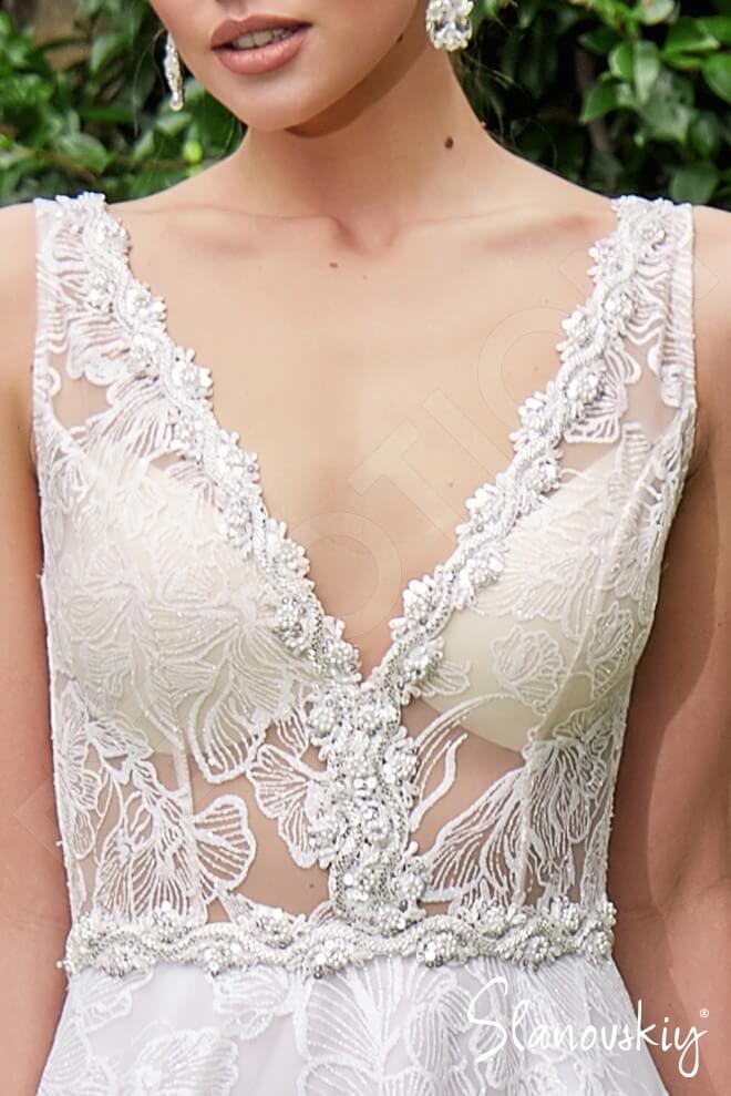 Batilda A-line V-neck Ivory Wedding dress