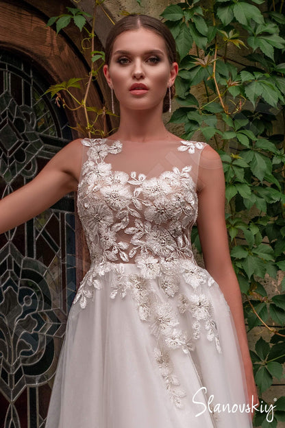 Abilene Full back A-line Sleeveless Wedding Dress 2