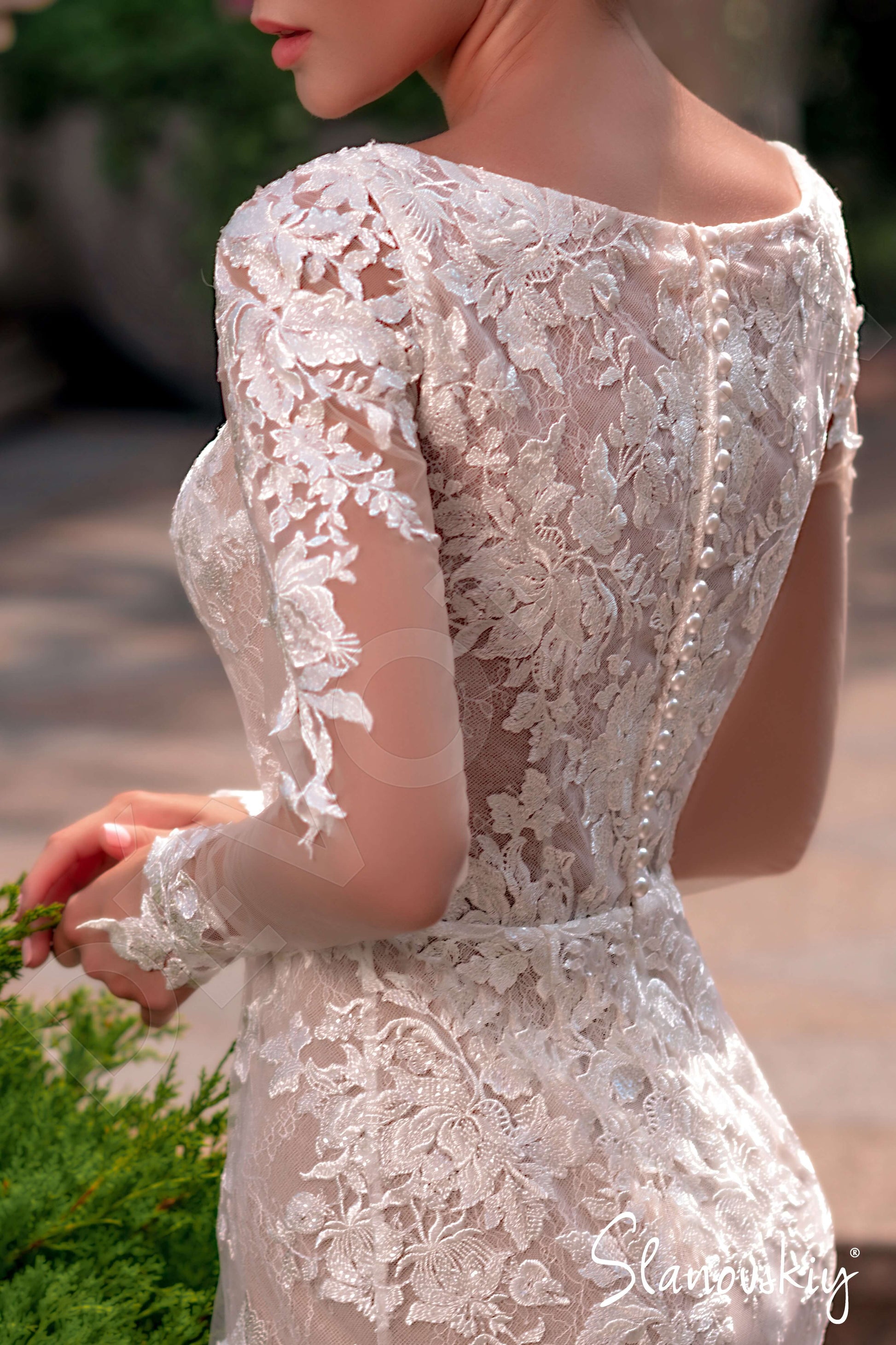 Aida Trumpet/Mermaid Illusion Milk Ivory Wedding dress