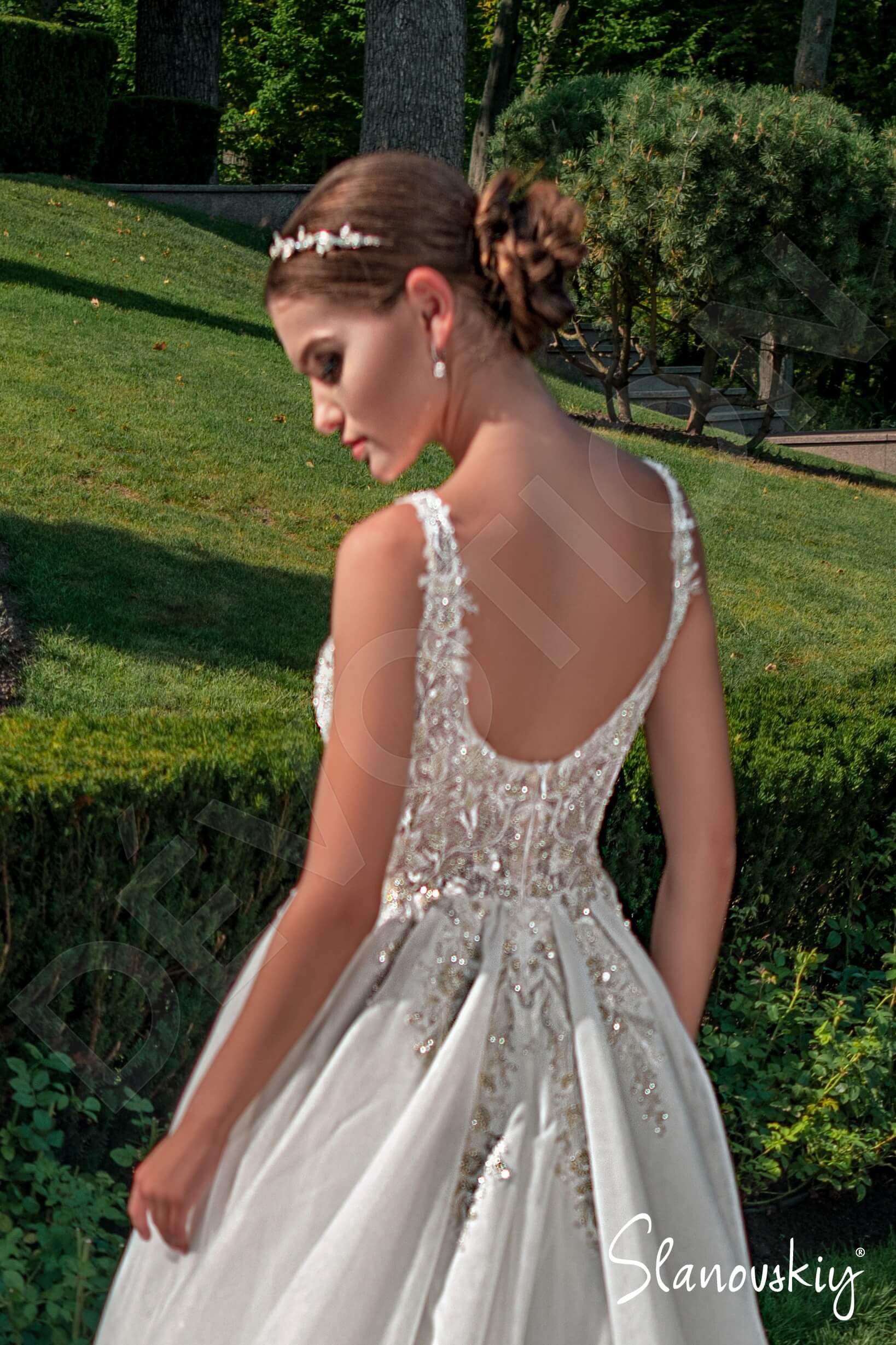 Alberta A-line Illusion Milk Wedding dress
