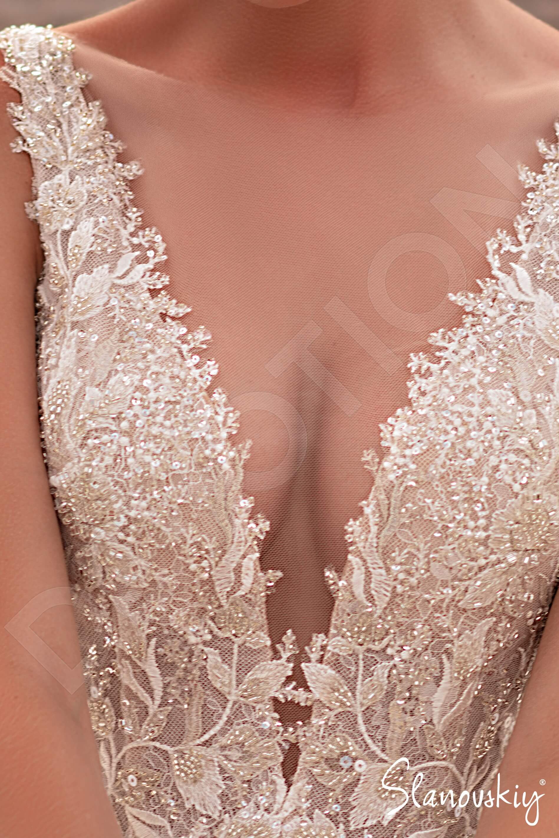 Alberta A-line Illusion Milk Wedding dress