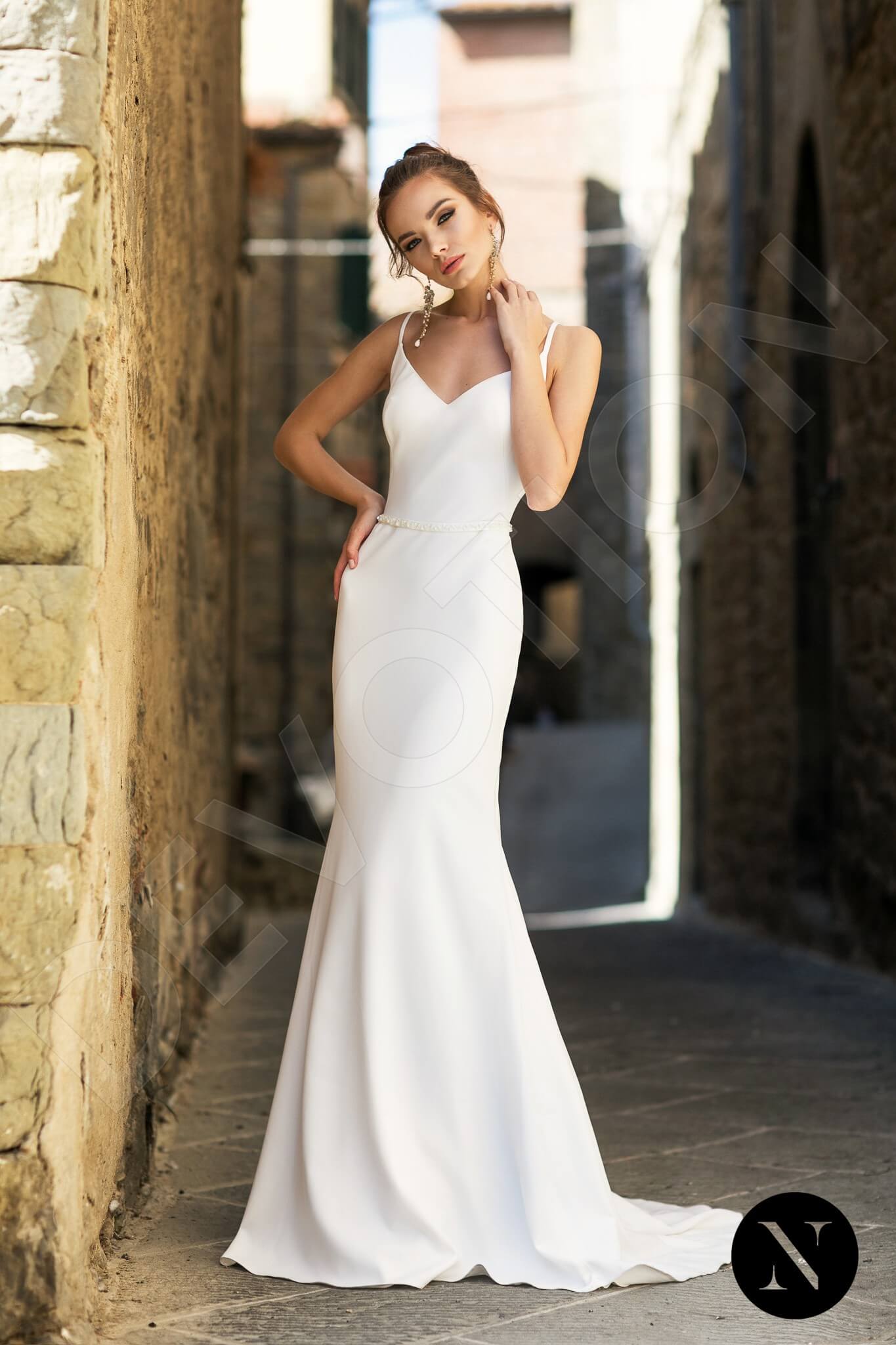 Briar A-line Jewel Milk Wedding dress
