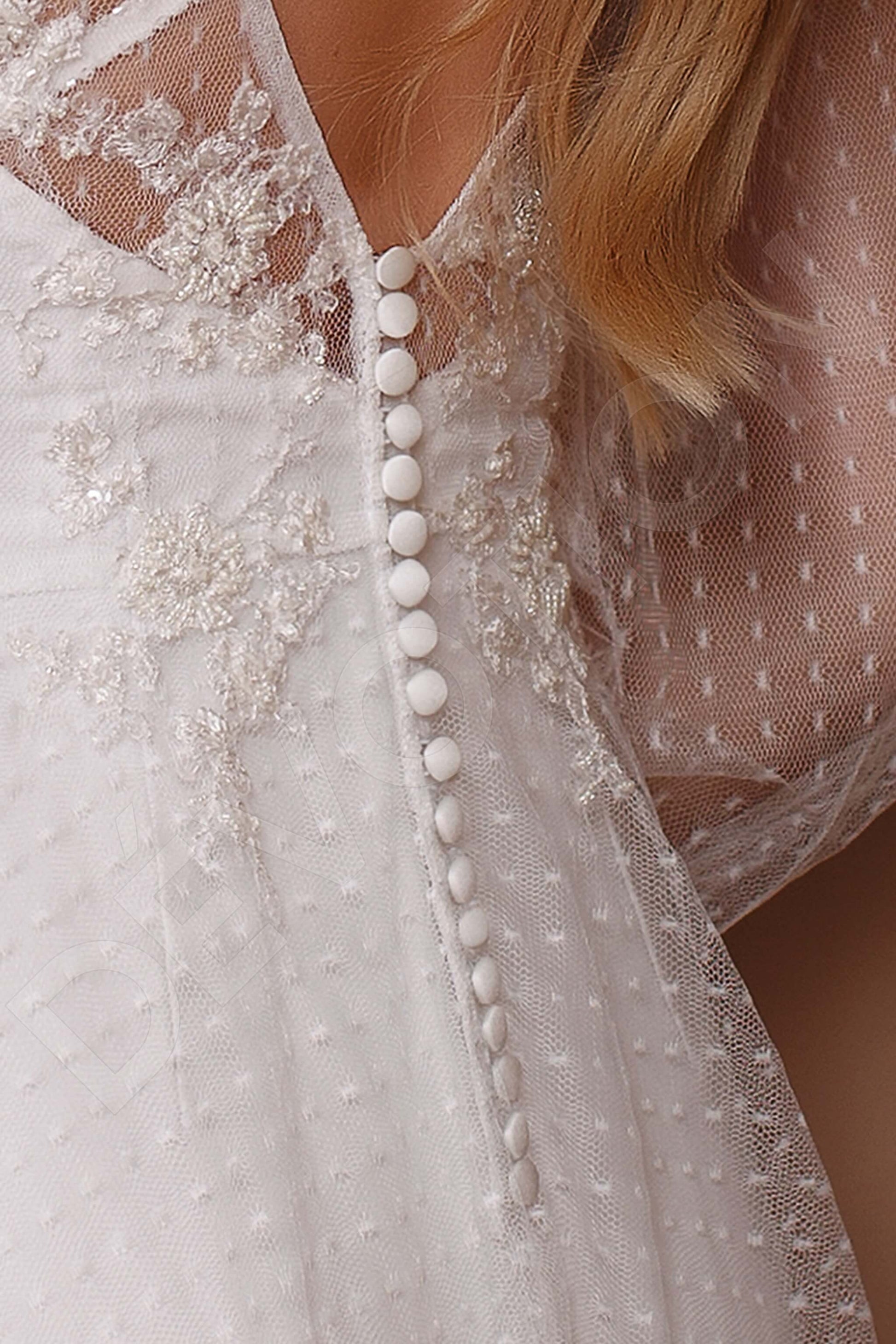 Mariania A-line Halter Milk Wedding dress
