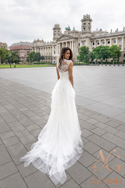 Adryn A-line Jewel Ivory Wedding dress