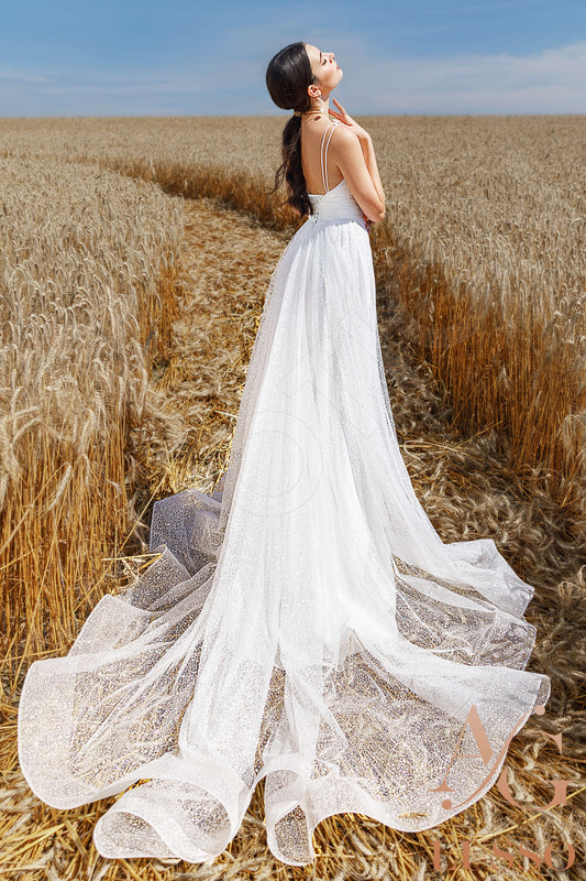 Gigi A-line V-neck Ivory Wedding dress