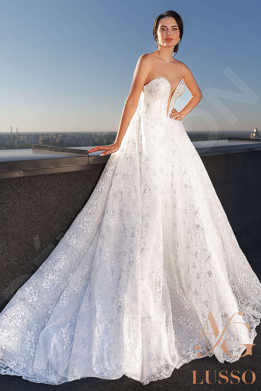 Kiley A-line Illusion Ivory Wedding dress