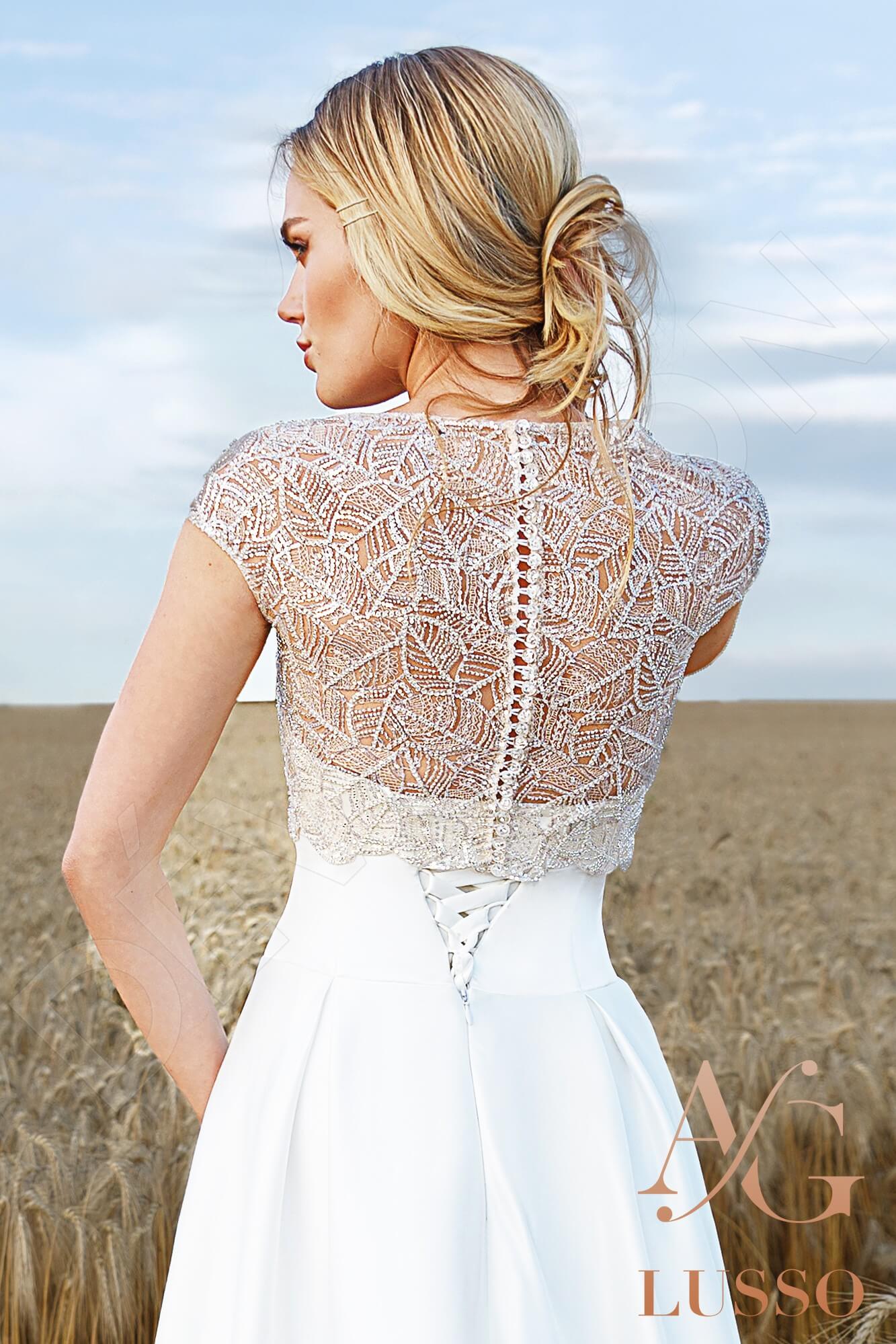 Emani A-line Jewel Ivory Wedding dress