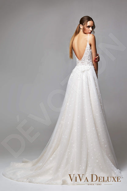 Adelle Open back A-line Sleeveless Wedding Dress Back