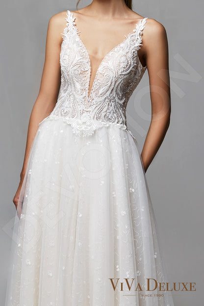 Adelle Open back A-line Sleeveless Wedding Dress 6