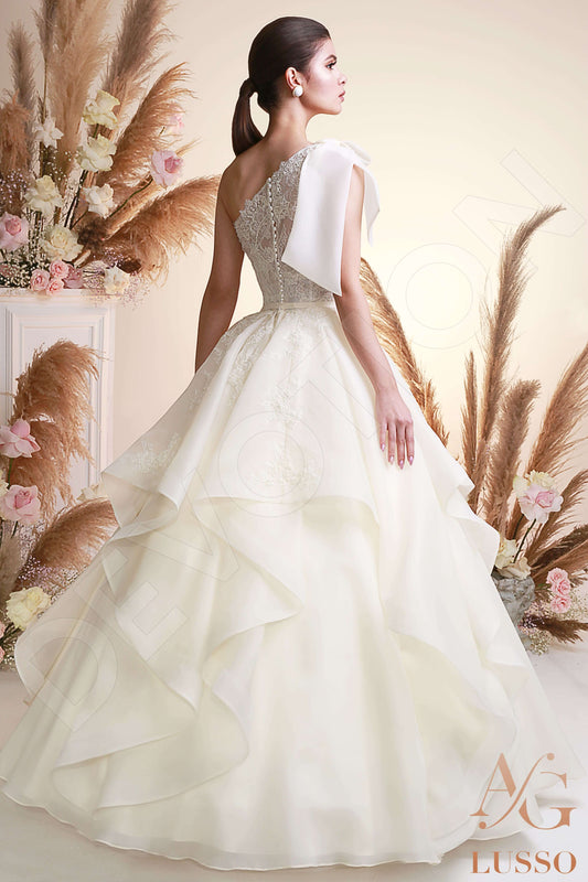 Safia Princess/Ball Gown Asymmetric/One shoulder Ivory Wedding dress